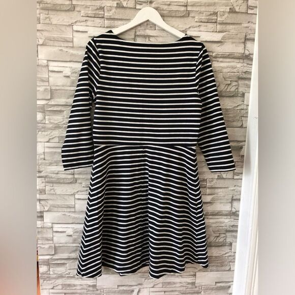 Old Navy || 2 Lot Bundle Long Sleeve Scoop Neck Striped Curved Mini Dress Sz L - Picture 5 of 14